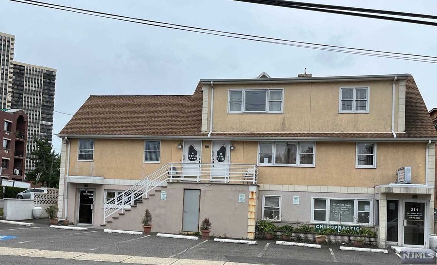 GREAT OPPORTUNITY! PRIME FORT LEE LOCATION ONE DOOR OFF PALISADE AVE. CURRENTLY 2 PROFESSIONAL SPACES ON THE GROUND FLOOR. ONE PROFESSIONAL SPACE IS LEASED WITH RENT OF $1956/MO. CURRENT TENANT HAS A LEASE UNTIL OCTOBER 2023. 2ND PROFESSIONAL SPACE IS VACANT. THERE ARE 2 ADDT'L FLOORS WITH APARTMENTS. 2ND FLR APARTMENT HAS LARGE ROOMS, LIVING/FAMILY ROOM, DINING AREA, EAT-IN KITCHEN & ACCESS TO DECK, LARGE PRIMARY BR & BTH W 2 WICS, DRESSING AREA & ACCESS TO LARGE DECK, ADDT'L BR, BTH. 3RD FLOOR APARTMENT HAS 1BR & 1 FBTH, LIVING/FAMILY ROOM & KITCHEN. PERFECT OPPORTUNITY FOR POSSIBLE MULTI-FAMILY NEW BUILD OR 3 TO 4 FLR APARTMENT BLDG.