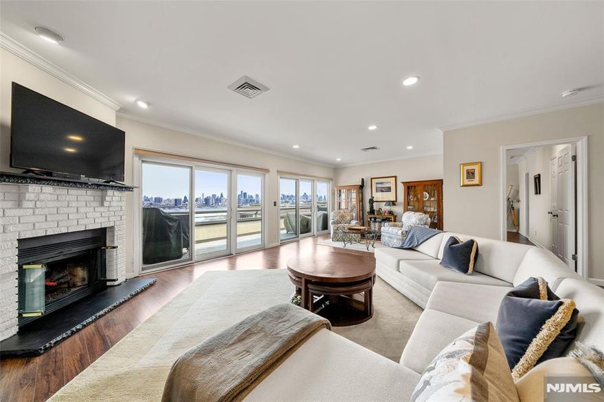 (Contact YULIYA SHINKORENKO, 2 0 1 - 3 4 1 - 7 7 7 7) - THE CLIFFHOUSE - Something very special is finally available... PENTHOUSE 57 is a one-of-a-kind Three Bedroom one-level home that spans approximately 2300-SF. This corner home is located in the very best position and boasts spectacular Hudson River and Manhattan Skyline views from windows that wrap from east to south to west. The re-imagined floorplan incorporates extra space unique to Penthouse 57 and provides vast living space, extraordinary all-day sunlight, and an exceptional 33-foot river-facing terrace. Comprehensive renovations, fireplace, 2-zone central HVAC, and a private 2-car garage complete this compelling offering. Ideally located with a NJ Transit stop directly in front of the complex, The CLIFFHOUSE has a 24-hour attended gatehouse, resident gym with sauna, and the most beautiful clifftop pool reserved for its fortunate residents. Welcome Home - (Listed by THE CHEN AGENCY, 2 0 1 - 3 4 6 - 8 8 8 8, Yuliya Shinkorenko, YULIYA @ CHENAGENCY . COM, Nelson Chen, NELSON @ CHENAGENCY . COM)