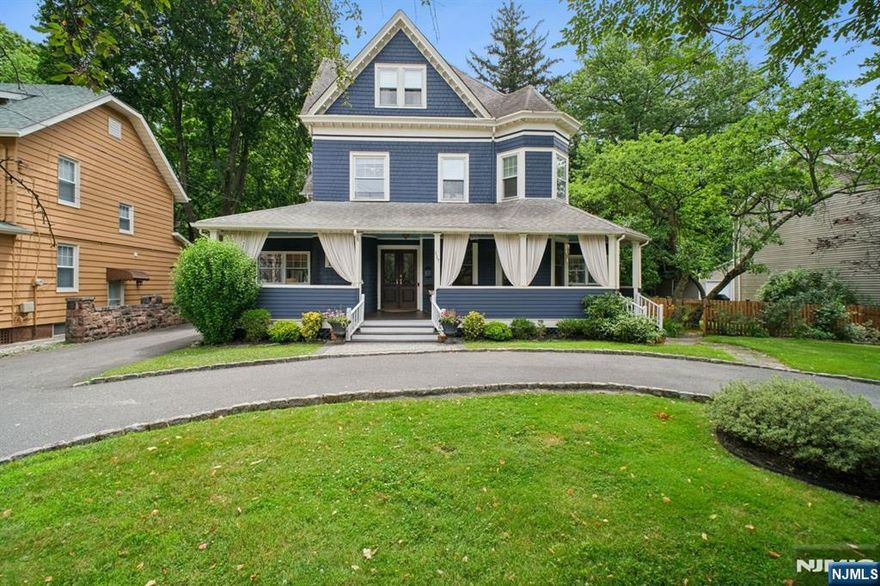 Elegant Queen Anne Victorian. A storybook Queen Anne Victorian, where timeless elegance meets modern living located in one of Montclair's beloved neighborhoods. With 6 bedrooms, 3.5 baths, a wrap-around porch & turret, private backyard with gazebo, and a quiet, commuter-friendly location with neighborhood parks, this beautifully updated home offers space to grow, room to work remotely, and thoughtful details that support your next chapter. Welcome home and enjoy the open porch -great to watch sunsets or alfresco dining, high coved ceilings & hardwood floors for a feeling of openness, 6 ornate coal fireplaces retrofitted to provide heating & cooling, stain glass highlights & pocket doors (as is) -that adds a taste of old-world charm to today's lifestyle. There are many indoor & outdoor zones for entertaining with an intimate chef kitchen with island & walk-in pantry, primary suite retreat with new walk -in closet w/built-ins & spa bathroom and a place to unwind, a 2nd floor laundry for ease and a basement gym workout space. This is more than just a house-it's a lifestyle to make this your forever home.