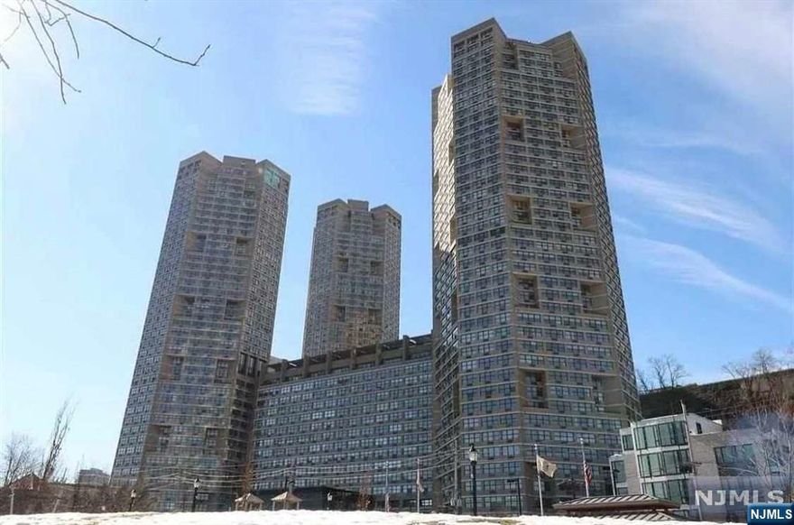 The High Floor large one bedroom Condo available to rent at the Galaxy towers. AC was recently replaced in 2024. The building offers an extensive recreation area with indoor and outdoor pools, a whirlpool, fitness center, and community rooms. Parking is available for $120 per month, and rent includes ALL UTILITIES except cable. The location is exceptionally convenient, w/h direct access to a parking garage & easy transportation options to NYC via bus & ferry. Additional, the nearby shopping mall just an elevator ride away features a pharmacy, grocery store, salon, & public library, among other retailers . Elevate your lifestyle - inquire now! Residents can enjoy both indoor and outdoor pools, a state-of-the-art gym, a game room, meeting rooms, & a charming mini park.