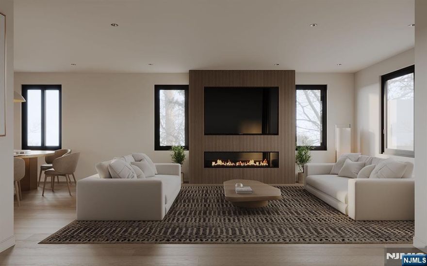 Beautifully crafted new construction home with a modern concept, ideally situated on a quiet, sought-after street in prime Tenafly. Filled with natural light from oversized windows, this luxurious residence offers a sleek open layout, refined finishes, and exceptional functionality for both daily living and entertaining. The main level features generous living and dining areas and a designer chefâ€™s kitchen with a large island, breakfast area, and premium Thermador appliances. The second floor offers a serene primary suite with a walk-in closet and full bath, along with three additional bedrooms and a full bath. The finished lower level includes a spacious recreation room, full bath, guest bedroom or office, and ample storage. Complete with a four-zone sprinkler system, detached garage, brand new driveway, and professionally landscaped backyard, this move-in ready home delivers style, comfort, and modern luxury in an outstanding Tenafly location.