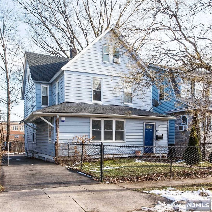 Welcome Home! This home was updated in 2016, with 5 bedrooms and three full bathrooms, one on each floor. This home is near the Bloomfield border near shopping, dining and Branch Brook Park. This has a shared driveway the leads to ample parking behind the house. Owner has purchased a Home Protection Warrantee plan that will convey to new buyer. Also sewer line protection plan. Come see what the Ampere neighborhood has to offer!