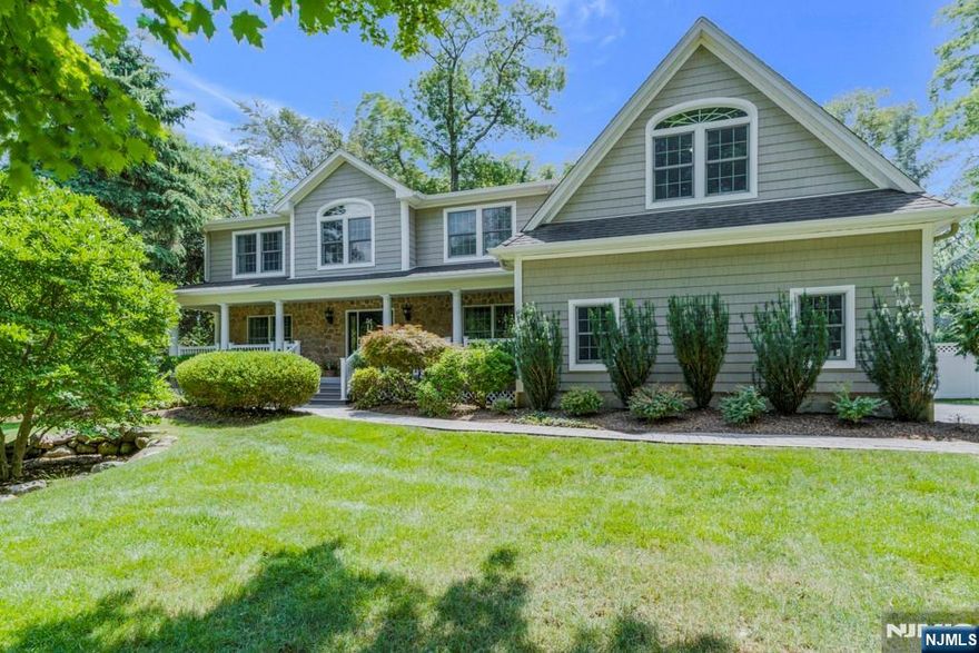 Amazing opportunity to own this beautiful colonial in the Lincoln section of Wyckoff on one of the best streets in town. This house has it all! Walk right in and you will be wowed by the two story entry, inviting LR, dining room w/custom woodwork and a nook for a hutch, gourmet kitchen with high-end appliances, breakfast room, magnificent great room with redesigned fireplace, first floor bedroom/guestroom/office with adjacent full bath. On the other end of the 1st floor is a fabulous mudroom, laundry room, full bath and convenience to the backyard, driveway and 2-car garage. The 2nd floor has a luxurious Primary Suite w/2 WICs, sitting area and a nursery/gym/office. Additionally there are 2 FBaths and 3 BRs. The basement has several rec areas as well as storage areas. The backyard is flat and lush w/an oversized patio, pretty saltwater pool w/waterfall, shed, and professional landscaping. Amenities include hardwood floors, beautiful moldings, modern and updated painting. Plus many new updates throughout the house. You will love the flow and organization of this home. This home is great for everyday living and entertaining a large crowd! A must see!