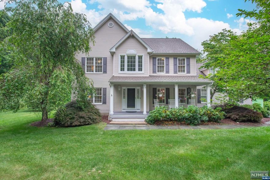 Discover the tranquility & comfort of this inviting 4-bedroom, 2.5-bath colonial nestled on a private cul-de-sac w/ a breathtaking 2.4-acre lot, complete w/ a serene stream meandering through the property. Nature enthusiasts will find this home a true haven, surrounded by green acres. Kitchen boasts a center island, eating area & pantry providing a delightful space to prepare meals. Access to the deck from the kitchen creates the perfect setting for outdoor dining. Kitchen seamlessly opens to the family room where a wood-burning fireplace adds warmth & coziness. Formal living & dining RM provide an ideal ambiance for hosting gatherings. 2nd FL is dedicated to personal space featuring a master BR suite w/ full bath & 3 ADD'L BRS & main bath. Lower level provides extra living space perfect for customization based on your preferences & needs. Outside, you'll find a LG deck offering a splendid spot for outdoor entertaining. An above-ground pool adds to the enjoyment of summer days.