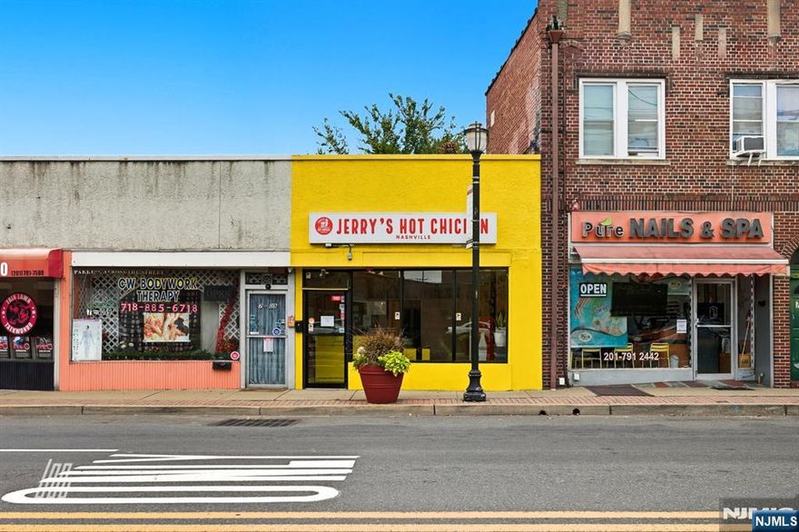 A rare and compelling food service/take-out opportunity in the heart of Fair Lawn. Established in 2022, this fully built-out, turnkey establishment at 7-09 Fair Lawn Avenue sits along one of Bergen County's most active retail corridors - commanding immediate attention with its striking, high-visibility yellow facade. The approximately 800 SF space plus basement is outfitted to the highest commercial standards with newer equipment (2022), commercial deep fryers, stainless steel prep tables, and a full exhaust hood with fire suppression system - ready for immediate operation. Conveniently located on high-traffic Fair Lawn Avenue, minutes from Radburn NJ Transit Station with easy access to Routes 4 and 208 and the Garden State Parkway. The lease offers an option to renew for 5 additional years or negotiate a new arrangement - all at a low rent rate that enhances profitability. In a truly rare gesture, the seller will transfer the full collection of proprietary recipes - carefully crafted, house-exclusive formulas that have been the cornerstone of the business's customer loyalty since inception. An invaluable asset that money alone rarely secures. Perfect for an owner-operator, franchisee, or investor seeking a high-visibility, immediately operational location with strong growth potential in an enduring Bergen County market.