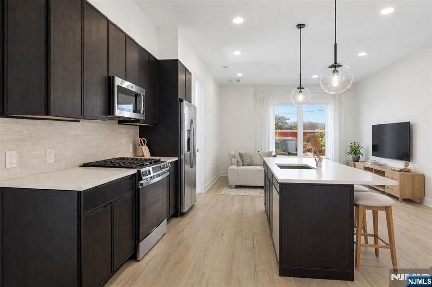 This brand new 844-square-foot two-bedroom apartment, located in the heart of Saddle Brook, combines a functional and modern layout and 10 foot ceilings. This modern residence is located within easy walking distance of local dining, shopping, and entertainment (2 dining options located on the premises). Featuring a high-end kitchen with quartz countertops, maintenace-free floors, and the convenience of a full-size in-unit washer, dryer. All appliances (Refrigerator, microwave, dishwasher) included as well. Residents also enjoy building amenities like EV charging, virtual doorman and elevator all for $2,800/mo with the landlord paying the Realtor fee. Some pets allowed with additional fees.