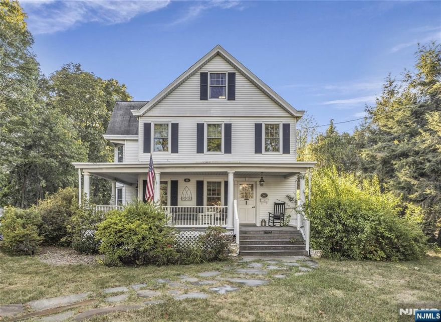 Unique 4 bedroom Turn-of-the-Century home located in North End of town. 288 ft. deep level property privately set. Inground pool. Mature trees. Detached garage with finished second story and 3 car carport. First level is complete with spacious eat-in kitchen with center island with breakfast bar, stainless steel appliances and separate breakfast room with access to wrap around deck, entry foyer, formal dining room, formal living room, family room and main bath. Second level has 3 bedrooms and main bath. Third level has finished attic with versatile space. Finished basement, laundry area, utility room and storage. Multi-zone heating and cooling. Pella windows, skylights, wood flooring, newer septic, irrigation, natural gas utility. Great location with shopping, restaurants, parks, town lake, golf course, bike/pedestrian path, public transportation and more. Enjoy all that Pequannock Township has to offer! Minutes to major highways. Great school system.