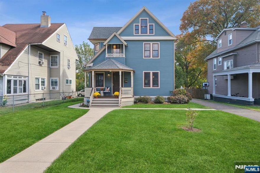 Welcome to this stunningly renovated Victorian. Just a short distance from the NYC train, downtown dining, shopping, the Wellmont Theater, and the movie theater. This 5-bedroom, 4.1-bath home has been lovingly restored by its current owners. A welcoming front porch leads into a sophisticated interior defined by tall ceilings and rich hardwood floors. The main level features a flowing floor plan with a living room, dining room, modern kitchen, laundry, powder room, and a bonus office/sunroom. Upstairs, the second-floor primary suite is a true retreat with a private balcony and luxury bath. Two more bedrooms and a full bath share this level. The third floor adds two additional bedrooms and another full bath. The possibilities are endless in the fully finished basement, which boasts a private entrance and full bath perfect for an in-law suite, au pair, or home gym. Enjoy the outdoors in your fully fenced yard and patio, and appreciate the convenience of a 2-car garage. This is the one you've been waiting for!