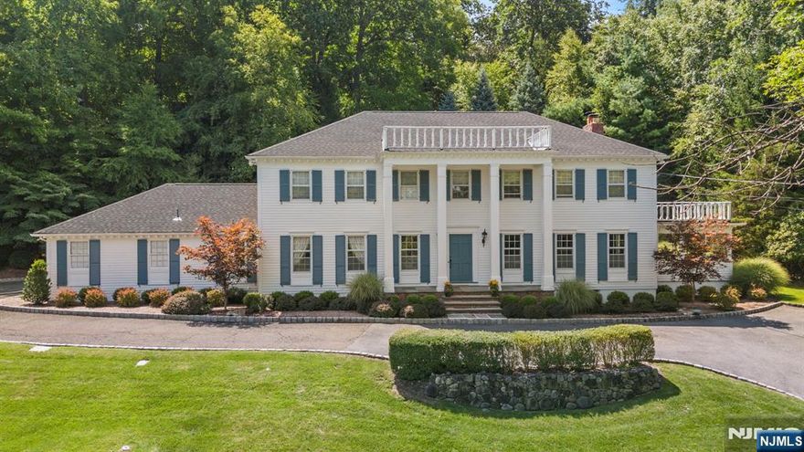 Nestled in the highly sought-after South Gate section of Franklin Lakes, this center hall colonial features 5-bedrooms, 4 1/2-baths, almost 3,500 square feet, family room w/wood-burning fireplace & custom built-ins, 3-season porch, main floor offers spacious kitchen, formal living & dining room, 1/2 bath/laundry, full bath next to 5th bedroom/home office. Fully finished basement w/full bathroom, bonus room, potential wine cellar & plenty of space for media room/play area. Upstairs primary suite w/luxurious en-suite bathroom w/jacuzzi tub, 2 walk-in closets, 3 bedrooms are generously sized, each w/ample closet space & shared hall bathroom, back stairs lead to kitchen. Private oasis on 1.9 acres, featuring a recently resurfaced Gunite pool/ jacuzzi, fire-pit, granite & blue-stone steps lead to second upper yard areaâ€”perfect for future putting green, garden or additional play space! New roof 2024, New water heaters Feb. 2025, make this tranquil sanctuary your own!