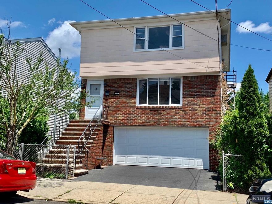 Young 2-family built in 1970. Beautifully refinished hardwood floors throughout 1st floor. 2 side doors provide access to 1st floor and ground floor. Shed in yard. 2 refrigerators (one brand new on 1st floor) will stay. 2 electric meters and 3 gas meters. 3rd gas meter is for the ground floor heat. Ground floor has 3 finished storage rooms, a full bath and laundry hookups. No underground oil tank. Easy commute to NYC. One block from West Hudson Park. Convenient to Turnpike, Parkway, Rt. 280 & Rt. 21. Bus #40 a half block away to Harrison Path Station.