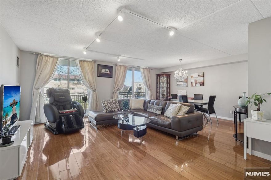 Your opportunity awaits to own this spacious, comfortable, warm and welcoming, north-facing 1 Bedroom and 1 1/2 Bathrooms apartment in highly coveted Admiral's Walk condominium, known for its amazing amenities and outdoor living. This peaceful and quiet home features oversized living and dining room, floor to ceiling windows, hardwood floors throughout, master bedroom with master bathroom, large kitchen with steinless appliances, track lighting system, large and private terrace, complimented by abundance of closets, storage and 2 car parking spaces. The building is located near great transportation to NYC by ferry or bus, shopping and many great restaurants.