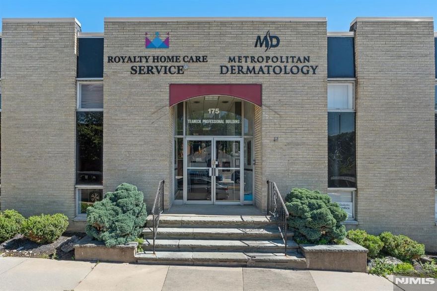 Prime commercial space available in the bustling business district of Cedar Lane, Teaneck, NJ, with easy access to major highways and high foot traffic. Multiple offices suites perfect for medical use, accountants, therapists, and other professionals, featuring waiting areas, restrooms in each suite. Asking $18/sq. ft