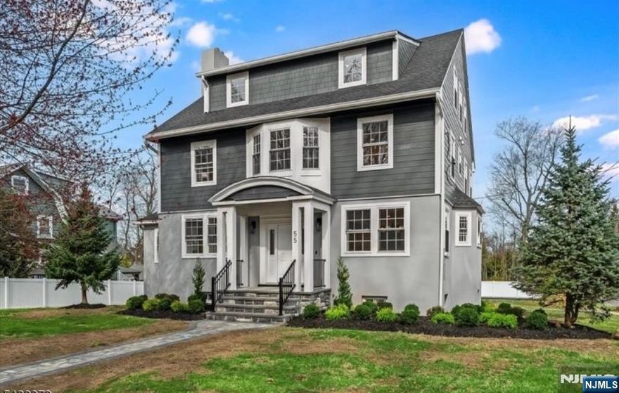 Welcome to 55 Forest Avenue, a completely renovated Center Hall Colonial where timeless charm meets modern luxury. Reimagined from top to bottom, this stunning home offers 6 spacious bedrooms, including a serene primary suite featuring a beautifully appointed bathroom with a soaking tub your own private retreat. Every detail has been thoughtfully updated, from brand new hardwood floors and windows to a designer kitchen equipped with all new stainless steel appliances, perfect for both everyday living and entertaining. The home offers incredible versatility with multiple spaces ideal for a home office, guest accommodations, or leisure areas to fit your lifestyle. The expansive walkout basement adds even more living space, perfectly suited for entertaining, recreation, or creating your own custom retreat. Set on a freshly landscaped property, the curb appeal is just as impressive as the interior. Located in a prime Caldwell location, you're just moments from the heart of town enjoy walking distance to restaurants, shops, parks, and everything Caldwell has to offer. Move right in and experience the perfect blend of classic architecture and modern living this is the one you've been waiting for.