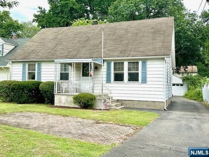 Inviting 5-bedroom, 2-bath Cape Cod home, offering an exceptional renovation opportunity for comfortable living & flexible use. A few steps away from a brand new, children's park, this property is located within easy access to Route 46, I-80,23, & the Parkway, as well as nearby shopping & dining options. Step inside to discover the renovation possibilities. FIRST floor featuring a well-appointed kitchen, a cozy breakfast room, 3 comfortable bedrooms, & a generous living & dining area, all adorned with beautiful hardwood floors beneath the carpets. A full bath completes this level, providing convenience & functionality. The 2nd floor is perfect for a in law suite, family or guests, with potential for a separate entrance. This level includes a full bath, an eat-in kitchenette,& 2 additional bedrooms. The basement offers a wet bar for entertaining, dedicated laundry room, a workshop, & storage. Long driveway with a 2 car detached garage with loft space & cozy backyard.