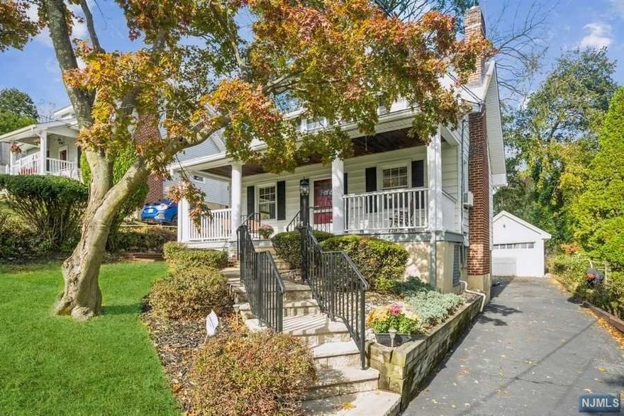 What a feeling to sit on the pretty front porch to enjoy the view of the amazing front yard. Incredibly spacious back yard. Full Baths on 1st and 2nd levels. Summer kitchen in the Full Walk-Out basement. Beautiful ribboned hardwood floors. Walk to Train or take Jitney to train. Walk to schools, houses of worship & shopping. Wood Burning Fireplace in "As Is" Condition. No known issues. Garage is in "As Is" Condition.