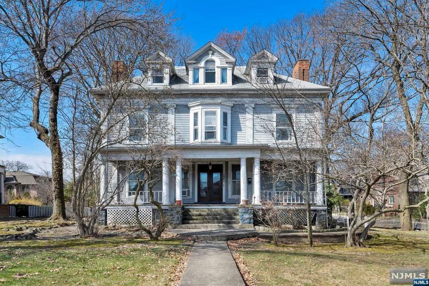 With so many possibilities to own as primary or investment property, or, to rehab or rebuild, this rare and unique Victorian estate features over 4,000 sq ft of living space situated on an expansive 100/92 X 185 corner lot on Bluff Rd and Palisade Ave. This tree lined, 2 family house located in a mixed use commercial site (professional office area) features 7 bedrooms, 2 offices and 4.1 baths, high ceilings, hardwood floors, 4 decorative fireplaces, exquisite wall and ceiling paneling and woodwork, a 2-car driveway w/ 2-car detached garage. Perfect for End Use- Lawyers, Dentists, Accountants, and doctors; town's approval required for commercial mixed use. Currently the property is used as a legal 2 family in a R1 zone. property is sold in "as is condition."
