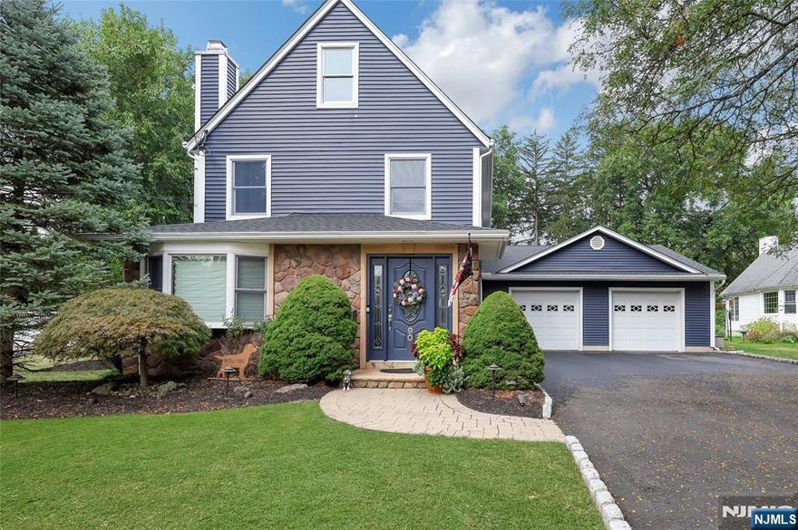 UPDATED AND RENOVATED colonial: newer kitchen w/ss appliances, quartz counters, renovated bathrooms, oversized 4 car garage, backyard oasis with gunite salt water pool w/waterfall, concrete patio with permanent awning, new siding, new roof, new driveway, vinyl plank floors, hardwood floors, wall to wall carpeting, walkout basement w/ rec room, bath and extra laundry facility and utility and storage closets. Home has a laundry room on main floor also. Huge Primary bedroom with primary bath, High vaulted ceiling and plenty of storage, Large living room with gas fireplace, Eat in kitchen with a separate island. Each floor has a full bathroom. Attic high ceilings fully floored used for storage, Just move right in. HIGHEST AND BEST BY SAT 10/11 5PM