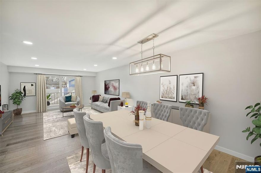 Quality, space, and location! Welcome to this renovated, spacious 2-bedroom / 2-bathroom condo with private balcony and parking, all in a solid elevator building just 3-4 blocks to the South Orange train station. Transition into an open, large living/dining room area that leads to the outdoor space, amazing light throughout the day, gorgeous & new French-Oak wide-plank hardwood floors, modern kitchen with granite countertops and plenty of cabinets, plus dishwasher, washer/dryer, new SS range and vented hood. The two large bedrooms boast ample closets, the main bedroom has an en suite bathroom with a shower, and the guest bathroom features a bathtub â€” both with beautiful glass shower doors. Recessed lighting, central AC/heat, and many closets throughout complete the package. Includes an indoor parking space underground, plus additional space(s) outside, and a private storage room in the basement. Pet-friendly building with an additional washer/dryer room. Located in fantastic/vibrant downtown South Orange, near NYC transportation (Midtown Direct Train; Bus 107), with restaurants and shops, Seton Hall University, and other wonderful conveniences.