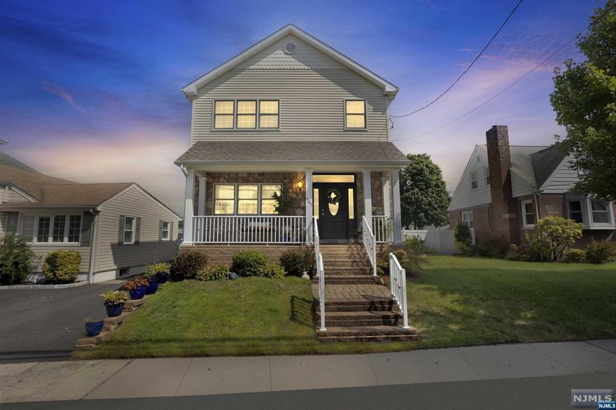 This gem is located just 10-miles away from midtown NYC, nestled in the heart of sough-after Lyndhurst, New Jersey. It features: gleaming hardwood floors throughout, recessed lighting,central vacuum, detached garage with long asphalt driveway, over sized bi-level composite decking plus patio area, central AC and hot air. The 1st Fl has a very spacious living room with gas fire place, dining area, eat in kitchen with island breakfast bar, designer cabinetry, all granite counter tops with top of the line appliances and complemented with a spacious powder room. The 2nd Fl boasts: laundry room, master bedroom with gas fire place, walking closet, master bath with his and hers vanity with stand up shower plus tub, two more bedrooms and a full bathroom. Full basement with recreational room, storage and walk-out to backyard.