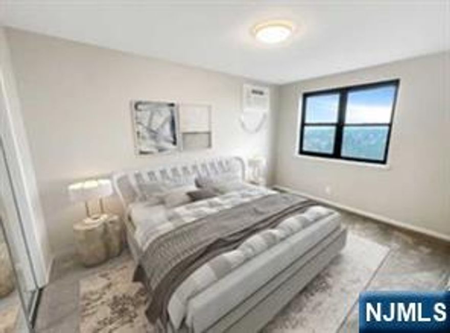 Move right into this 2nd fl 1 Bed and 1 Full Bath condo. It was fully renovated just 2 years ago. The unit features a nearly new electric stove, refrigerator, and wall A/C unit. Enjoy a private balcony with a beautiful view overlooking the town of palisades park. This is a cozy and inviting unit, perfect for comfortable living. Coin Laundry on floor. One assigned parking space but until Dec. 2026(may longer) under construction. Easy to street park.