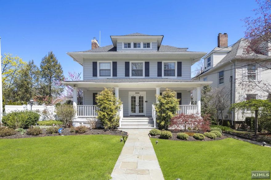 Grand colonial on one of Hackensack's most iconic and sought after blocks sits elegantly on an oversized 100x140 lot with heated in-ground gunite pool! With over 3200SF of living space (NOT incl finished basmnt), this beautifully renovated center hall colonial boasts elegant formal living room w/fireplace and built in shelving, spacious formal dining room open to newly renovated chef's kitchen with with modern gray cabinetry, quartz countertops and chef's grade SS appl. Spacious fam room with bar area leads to wrap around deck with built-in hot tub overlooking magnificent property with gunite pool, tiki-bar/changing rooms, brick outdoor fireplace, and spacious yard. Four second floor bedrooms and two full bathrooms include primary suite with new en-suite full bathroom and newly renovated hall bathroom. Finished basement with outdoor access and full bathroom is perfect for guest suite, extended family, entertainment area. A true showcase and entertainer's delight! One of a kind!