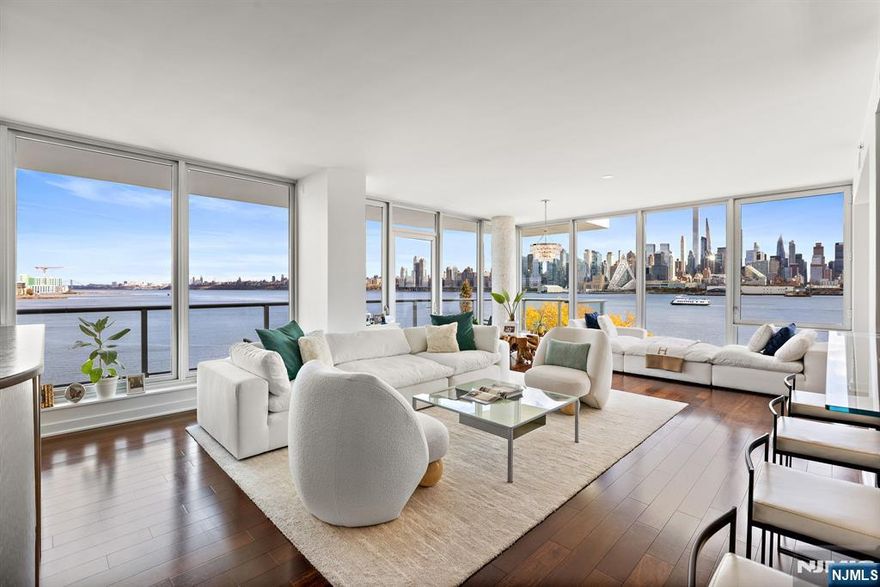 Experience elevated waterfront living at 1000 Avenue at Port Imperial, one of the most prestigious luxury condominium addresses on the Gold Coast. This exceptional 3-bedroom residence offers expansive living space, modern design, and unobstructed postcard-perfect views of the Manhattan skyline. A grand open-layout living and dining area is filled with natural light through floor-to-ceiling windows, creating an inviting setting for everyday living or elegant entertaining. The sleek open kitchen features high-end cabinetry, premium stainless-steel appliances, and a clean, contemporary aesthetic that complements the homeâ€™s refined finishes. The primary suite is a serene retreat with generous proportions and abundant light, while two additional bedrooms offer full versatility for guests, family, or a dedicated home office. A private balcony extends the living space outdoors, providing a perfect vantage point for enjoying the skyline and river views. Residents of the Avenue Collection enjoy resort-style amenities including a 24-hour concierge, two guest suites, an event room, a panoramic rooftop terrace, business center, sauna, and state-of-the-art fitness center. In-building garage parking and storage options add convenience. Just steps from the NY Waterway ferry, Light Rail, and NJ Transit, this home blends riverside tranquility with effortless Manhattan access.