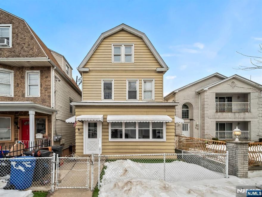 Well-maintained 3-family in Kearny overlooking Gunnell Oval. Unit 1 is a 2-bedroom, 1-bath basement unit (previously rented below market to a family member). Unit 2 offers 2 bedrooms and 1 bath, and Unit 3 features a spacious 3-bedroom, 1-bath layout. Property includes a full basement, large backyard, and NYC skyline views. Additional lot located behind the property provides excellent potential. Separate utilities. Conveniently located near shops, restaurants, schools, parks, public transportation, and major highways. The first floor and basement will be delivered vacant, offering flexibility for owner-occupancy or market-rate rental income significant upside potential.