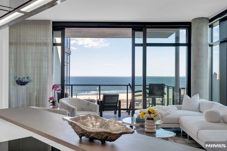 Private elevator entry opens directly into Residence 305, where a thoughtfully designed floor plan offers 1,704 sq ft with 2 spacious bedrooms and 2.5 baths. The oversized bedroom suites provide comfort, scale, and privacy rarely found in oceanfront living. An oceanfront balcony offers the perfect setting to enjoy sweeping Atlantic views and coastal breezes. Dramatic floor-to-ceiling glass fills the residence with natural light while showcasing beautiful ocean views. The chef's kitchen features Italian cabinetry, quartz countertops, and premium Wolf & Sub-Zero appliances. Beautifully appointed bathrooms with marble and stone finishes complete this exceptional coastal residence.