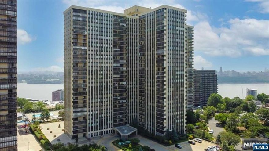 Spectacular and sunny, updated two bedroom apartment located on the 23rd floor of the full-service Winston Towers Building. Enjoy the elegant lines of the updated kitchen with stainless steel appliances, open layout dining and living rooms, large bedrooms, walk-in closets, and a serene terrace. Sunset views are breathtaking! The unique full-service Winston Towers offers plenty of amenities: 24 hr doorman, outdoor pool, tennis, volleyball courts, bike storage room, playground, newly updated gym, and much more. NJTransit bus stops at the building doorstep for convenient commute to the city. Shopping, houses of worship, schools and entertainment is at your fingertips. Parking Available for $75. Move-in Fee ($350), and the building Application Fee ($300) are payable to the community manager.