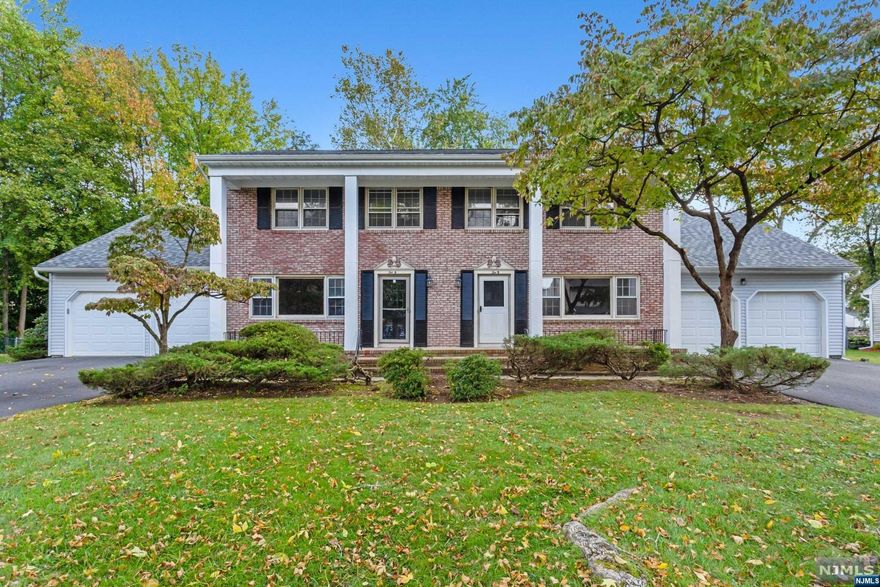 RARE FIND! Oversized SIDE by SIDE DUPLEXES in quiet Residential neighborhood of Paramus. Large Living Rooms with Dining Areas and Family Rooms with NEW sliding doors to backyard. Eat-In-Kitchens, renovated, with granite countertops and ceramic tile floors. Pantries. Four large Bedrooms on upper levels of each Duplex. Primary Bedrooms with Primary Bathrooms. Abundant closet space. 2 Full Bathrooms and 1 Powder Room in each Duplex. The 2 full bathrooms in Unit B are brand new. 18 windows currently being replaced. 2 large finished Basements with ceramic tile floors for additional Living space, Home Office/Gym. Newer sump pumps and French drains (2018/2019) This home sits on a .45 acre lot. Central Air. Roof and siding (2018). Driveway resurfaced (2020). 4 car automatic garages (2 for each Duplex). Excellent location. Walk to library and schools. Close to NYC transportation, park, shopping and houses of worship. A rare and fantastic opportunity. Not to be missed!