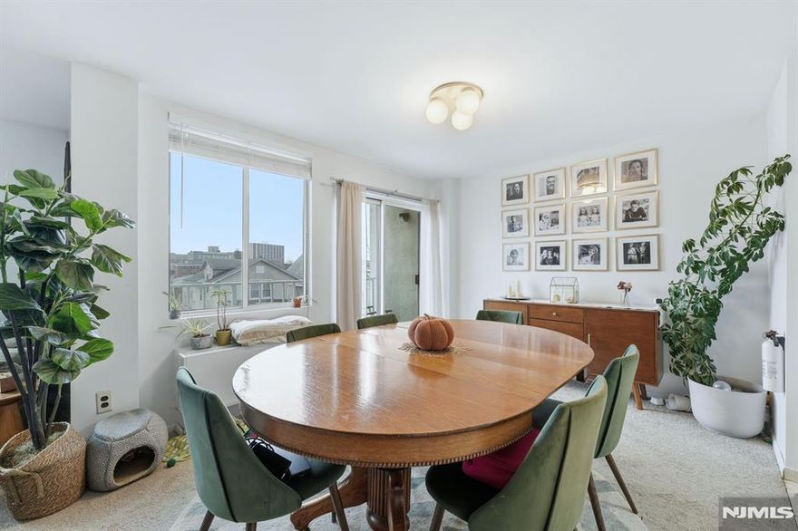 WELCOME HOME!! Amazing opportunity to own this beautiful SUN DRENCHED and SPACIOUS South facing move in ready 1 bedroom condo with parking at an ideal prime location, with transportation at your door step, and close to everything Bergen and Hudson Counties has to offer. The unit features 1,120 sq ft of living space, with tiled entry foyer leading to open concept living space and creating a great flow. More features: balcony - perfect for relaxing and entertaining, tons of natural light, updated kitchen, updated bathroom and a generous amount of closets and storage. The building was built in 1988 and is well kept, and consists of a nice lobby, elevator, attached indoor parking garage and laundry rooms on each floor. Perfect for owner occupied or for investment. Low taxes and HOA is only $357. Schedule your tour TODAY!