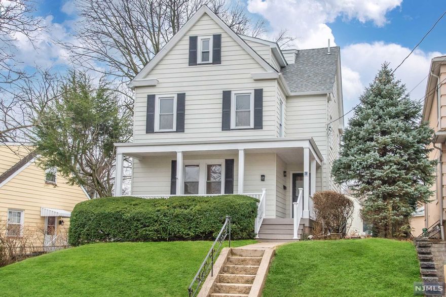Beautifully renovated 4 bedroom, 2-1/2 bath home in the desirable Township of Nutley, NJ. A spacious, wide-open floor plan, very high ceilings, and an easy, comfortable flow, make this home perfect for entertaining. Great sunlight floods the new, modern kitchen and features quartz countertops, stainless steel appliances, and access to the deck and large backyard. Original, gleaming hardwood floors throughout. The third floor suite boasts an enormous walk-in closet with separate changing area. Original finishes like moldings and bannisters, mixed with new wiring, new plumbing, new roof and so much more. Dry, clean basement has many possibilities. Close to everything, great schools, easy commuting options, friendly neighbors and located on a quiet street. This home is truly a must see. Fireplace as-is and decorative only.