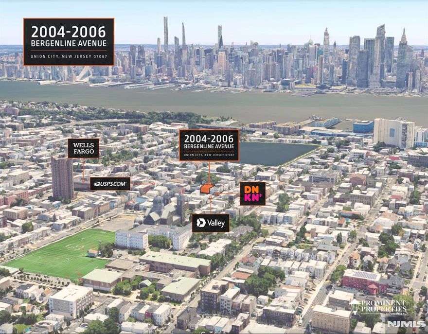 Exceptional investment opportunity in the heart of Union City on Bergenline Ave - high-traffic area with very high walk score (95). 2 retail stores on ground floor + 8 residential apartment units upstairs: Approx. 10,200 SF GBA. 12.5' ceiling height and basements for extra storage in retail spaces; Longtime established dry cleaner with steady strong customer base; and Fully occupied 8 apartments. Available Immediately. Nearby retailers: Dunkin Donuts, Valley bank, Post Office, restaurants, dry-cleaner, laundromats, pharmacy. Easy access to all major highways. Ample street parking in the vicinity. See brochure for more info.