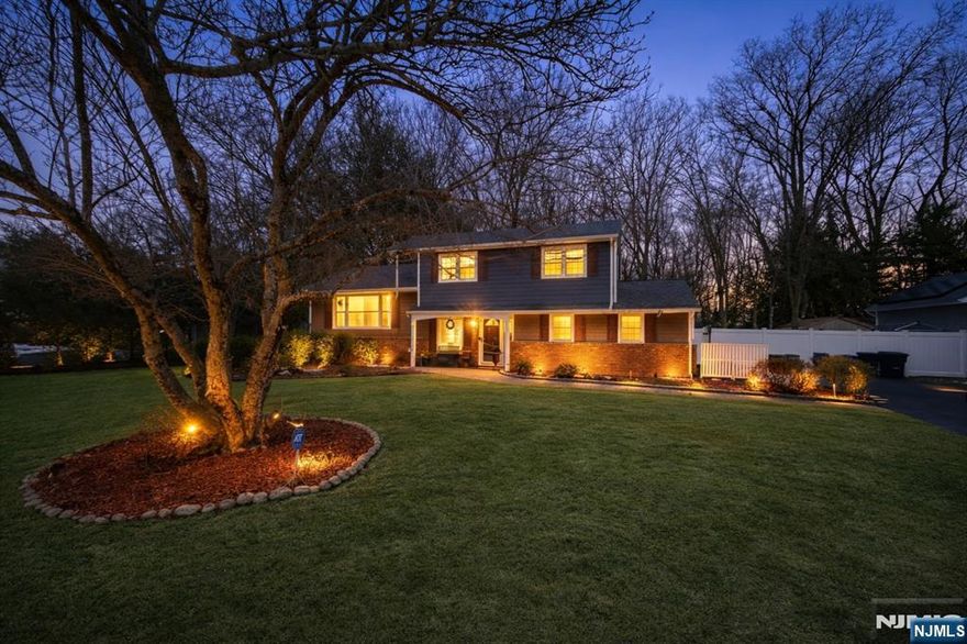 Welcome to 46 Maria Drive an impeccably maintained split-level set on a quiet street in desirable Hillsdale. This sun-filled home offers 3 bedrooms, 2 full baths, and a 2-car garage with a layout designed for comfortable everyday living and easy entertaining. The main level features a bright living room and dining area with warm hardwood floors and a clean, neutral palette. The adjacent kitchen showcases rich wood cabinetry, granite countertops, and generous prep space. Upstairs, three well-proportioned bedrooms provide great natural light and ample closet space. The lower-level family room is a perfect retreat, highlighted by a striking fireplace feature wall and stylish flooring ideal for movie nights or hosting. Step outside to your private backyard oasis with an in-ground pool, expansive patio, and a built-in summer kitchen for effortless warm-weather entertaining, grilling, and outdoor dining. Fully fenced for privacy. Convenient to parks, schools, shopping, and transportationâ€”this is Hillsdale living at its best.