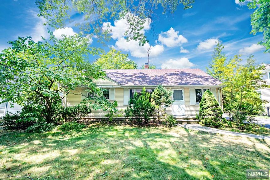 Prime location in highly sought after Paramus! Welcome home to this 3 Bed / 1.5 Bath Builders dream Ranch on a quiet, tree-lined street. Featuring hardwood floors throughout, central AC, spacious backyard, and a one car detached garage on a 75 X 125 lot. First floor includes living room / dining room combo, kitchen, three bedrooms, full bathroom, and half bathroom. Partially finished basement features rec room, utilities / storage, and laundry. Conveniently located just blocks from public transportation, major highways, shopping, and restaurants, this is the best opportunity in town to build your dream home!