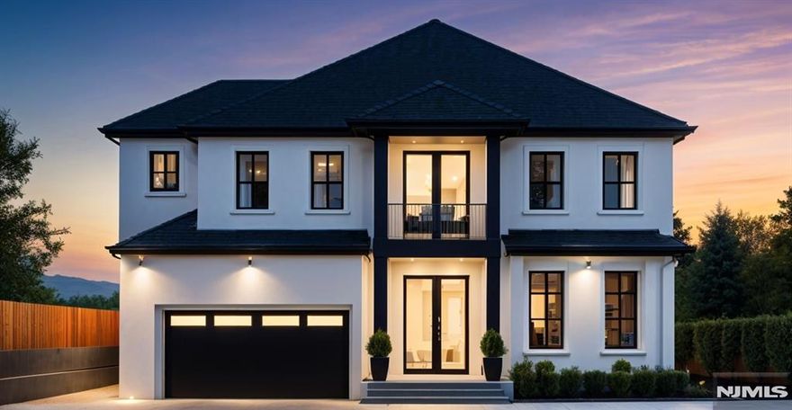 Welcome to 36 Crestview Hill Rd , Build by one of Essex County's premier builders, ICCONIC Builders. This home is conveniently close to houses of worship, top-rated schools, and major highways. offering approximately 3,500 sq. ft. of luxurious living space, this residence features 6 spacious bedrooms, 5 elegantly appointed bathrooms, and a stylish powder room, seamlessly blending modern luxury with functional design. As you enter the two-story foyer, you'll be greeted by an open layout that showcases sophisticated living and dining areas. The sunlit two-story family room is an inviting space for relaxation. The gourmet kitchen is a chef's dream, equipped with premium Thermador appliances, and it conveniently connects to a mudroom and a two-car garage. The first-floor ensuite offers flexibility, making it ideal for guests. Upstairs, the primary suite is a true retreat, featuring a custom walk-in closet and a spa-like bathroom complete with luxurious finishes. This level also includes a vaulted-ceiling bedroom with an en-suite bathroom, as well as two additional bedrooms, a full bathroom, and a dedicated laundry room. The walk-up lower level is designed for entertainment and relaxation, featuring a well-equipped gym, a media room, and a spacious recreation area complete with a wet bar. The lower level also includes an additional bedroom and a full bathroom, providing ample space for guests. all square footage is approximate.