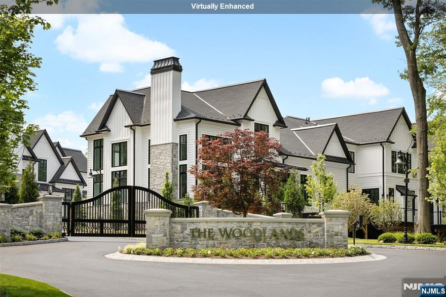 OVER 60% SOLD! This exclusive, gated enclave of 24 newly constructed townhomes is perfectly appointed with resident clubhouse, fitness center and private pool. Situated amidst 15 serene wooded acres with breathtaking views of the esteemed Alpine Country Club, 23 Stone Bridge Court is a 'Buckingham' floor plan featuring 4 bedrooms, 4.5 baths and 2 car garage and driveway. Designer Kuche+Cucina kitchen with SubZero & Wolf appliance package, modern spa baths, 10'+ ceilings throughout, whole home generator, air filtration system, smart home technology and much more. Conveniently located minutes from Manhattan, shopping, entertainment and transportation. Developed in collaboration with Zampolin & Associates Architects and Rock Ridge Construction. At The Woodlands, luxury living and natural beauty come together in an unparalleled setting designed for those seeking the finest lifestyle.