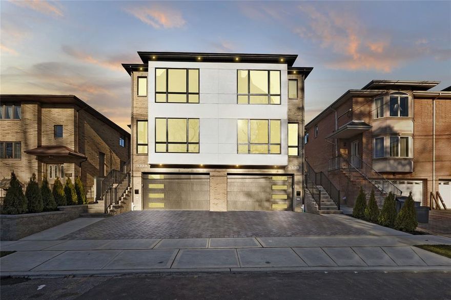 Welcome to Dervo Developers' newest duplex in Palisades Park! Nestled in a private and serene cul-de-sac, this prime location offers unparalleled convenience. This beautifully designed duplex features modern architecture with high-end finishes, spacious living areas. You'll find nearby schools, vibrant downtown shopping, and easy access to NYC transportation all just a stone's throw away. Experience the perfect blend of tranquility and accessibility.