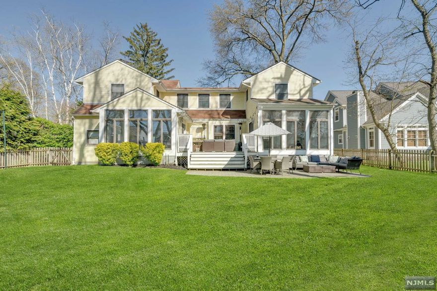 Rare opportunity in the sought-after Lloyd section of Ho-Ho-Kus. Centrally located in this tight-knit neighborhood community with strong supporting home values, this move-in ready cape colonial style home is in close proximity to Manhattan transportation, downtown shops and highly-rated schools. This 3,200 sq ft, home is the ideal balance of charm and modern functionality for today's most discerning buyer. The main floor is gleaming with natural light, featuring a great circular flow highlighted by the spacious living room w fireplace, sun-filled family room, dining room, bedroom/office, full bathroom and recently renovated eat-in kitchen. The second floor boasts a primary bedroom with fireplace, full bath and dressing room. Two additional bedrooms with ample closet space and full bath round out the second floor. Fully-fenced, private backyard, with deck and patio, providing the perfect space for entertaining complete this home. Move right in and enjoy all Ho-Ho-Kus has to offer