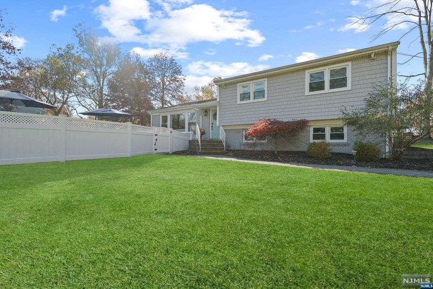 Stunning split-level home in the desirable Old Tappan neighborhood. Boasting 3 bedrooms and 2 full baths, this home is a perfect blend of modern luxury and classic charm. Custom finishes throughout. Experience the open floor plan that seamlessly connects the living, dining, and kitchen areas. The gourmet kitchen features stainless steel Viking appliances, quartz countertops, and a spacious layout. The large primary ensuite is a true retreat with an updated, elegant full bath. Outdoors is perfect for entertaining with an in-ground pool and paver patio. The meticulously landscaped yard adds to the overall appeal, creating a picturesque setting for gatherings with family and friends. Close to Blue Ribbon schools. Imagine a life of refined living in this exceptional home!