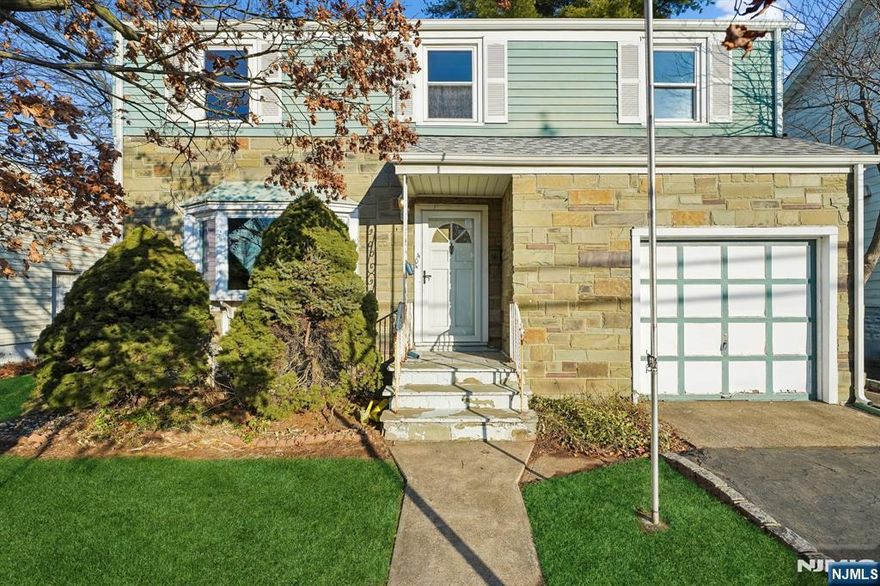 First time on the market in 50 years! This spacious, sun-filled, and lovingly maintained home is ready for your personal touch. Features include hardwood floors throughout, an eat-in kitchen, formal dining room, and an updated full bathroom. Central Air Conditioning on the second floor. The first floor offers the convenience of a powder room, while a large rear deck overlooks a lovely backyard perfect for relaxing or entertaining. Recent updates include roof and gutters (2022). The finished basement adds valuable living space with a recreation room, laundry center, and utility room. Ideally located just around the corner from a Blue Ribbon elementary school, with easy access to major highways. Welcome home!