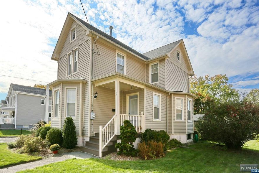 This lovely, beautifully updated 2 bedroom 1.5 bath Colonial is located within 2 blocks of the Waldwick train station and close to restaurants, shops, and buses. This house was totally renovated in 2016 and is ready to move right in. Modern kitchen with lots of cabinets, stainless steel appliances, island with breakfast bar is spacious and opens to the dining room. Through the sliding glass doors you'll find the deck, patio, and large level yard that is completely fenced in. Great for outdoor entertaining or just relaxing outdoors. The living room has a high ceiling and great natural light. Beautiful hardwood floors throughout the house. Upstairs, the primary bedroom has a large walk in closet, second bedroom, and an updated full bath with double vanity. Full unfinished basement has the potential for a family or playroom, separate laundry area, and utilities. The furnace is brand new, October 2023. Don't miss this one!