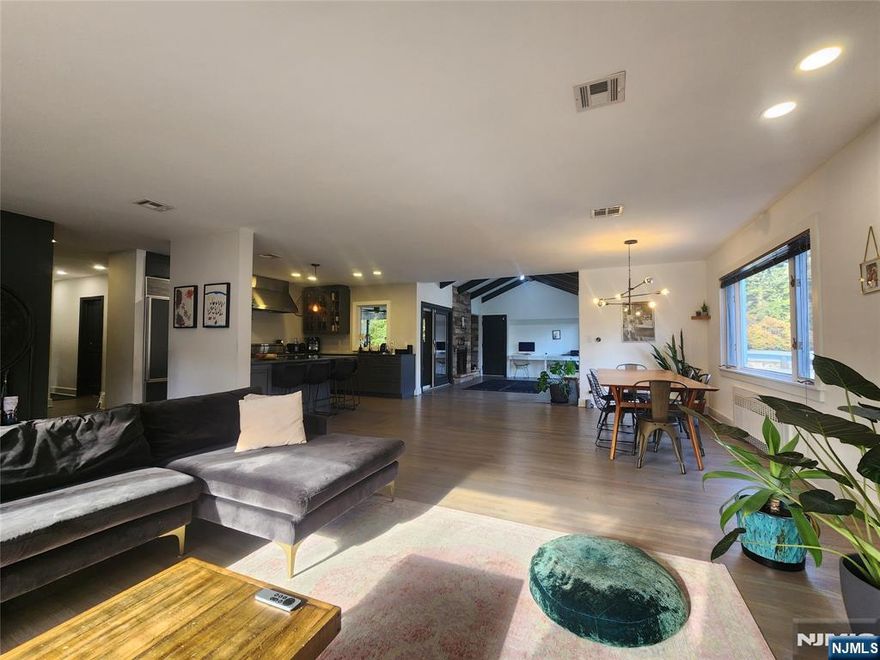 A wonderfully renovated ranch situated on a secluded half an acre land, right off Demarest's nature center. The main floor features open lay out living space with a living room, a dining area, a family room/rec area, gorgeous renovated kitchen with a large center island, stain and steel appliances. Fron the first floor you have exit to covered patio and a built-in kitchen also enjoying oversized back yard Same floor you will enjoy two bedrooms sharing a full bathroom and a master suite with its own full bath. The basement includes a separate room that could be used as an office or gust room, full bath and laundry room, the basement is finished and offers a spacious recreation area. Two cars attached heater garage with long driveway for extra parking welcome home!