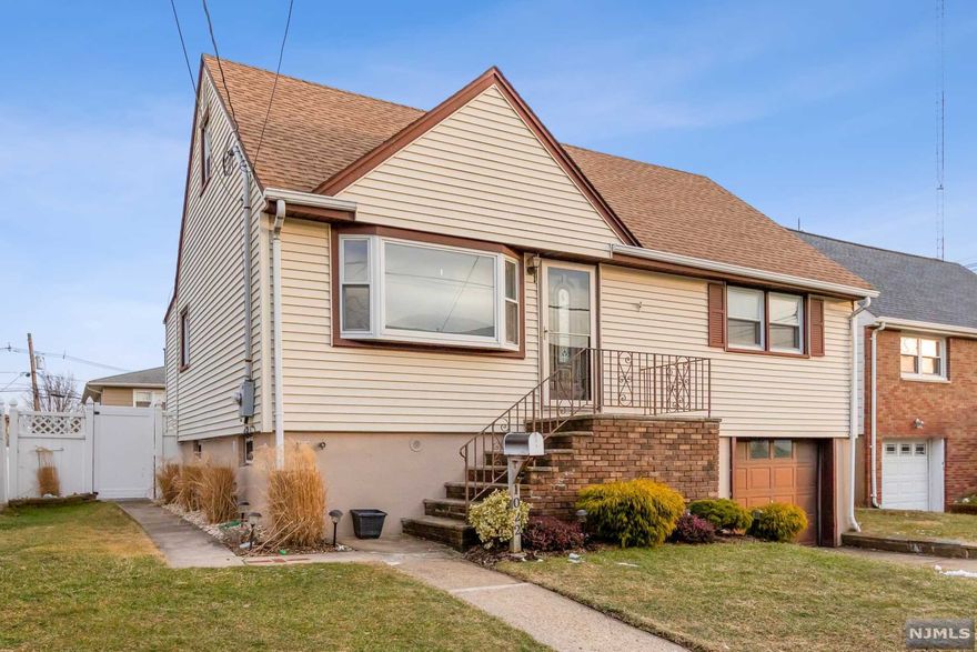 Amazing opportunity to move into this 4 bed, 2 bath Cape Cod nestled in the desirable north end section of Secaucus, conveniently located a few short blocks from the bus to NYC, local restaurants, shopping, schools, recreation center, Secaucus Town Pool, and parks. The 1st floor boasts a living room, eat-in-kitchen, dining room, 2 bedrooms and full bathroom. Just off the dining room, walk out to your large deck that overlooks an exceptionally large fenced in backyard with an above ground swimming pool that is great for entertaining. The 2nd floor features 2 additional bedrooms and full bathroom. The ground floor features a sizeable family room and direct access to the 1 car garage. A few other features of the home include roof replaced 1 year ago, newer central A/C and heat, new sun-setter awning, and new carpet throughout the home. Come make this home your own!