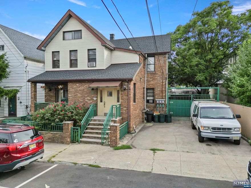 Don't miss this great home or investment opportunity! Come check out this N. Bergen beautiful red brick, 2-family located just a few miles away from bustling NYC. PRIME LOCATION!A NYC commuter's dream:walking distance to NJ transit system&Hudson-Bergen Light Rail,close to RT 1/9&RT 80/46&only short drive to Linc Tunn/GWB. 2 well-maintained units, each featuring 3 beds,eat-in kitchen,LR/DR area +full bath.Unit 1 provides full walk-out access to the backyard, while the second-floor unit features a balcony with a view of the Meadowlands. Renovated finished basement, with full bath that can be combined with the 1st Fl apartment for excellent rental potential or for multi-generational family. There is ample parking space; 2-car driveway+ Carport in rear. Over sized lot w/large backyard space, perfect for gatherings and entertainment. Recent updates: new roof installed in 2020+ basement completely renovated 2022. Close to schools,stores,restaurants,cafes. Hurry ,this one won't last!