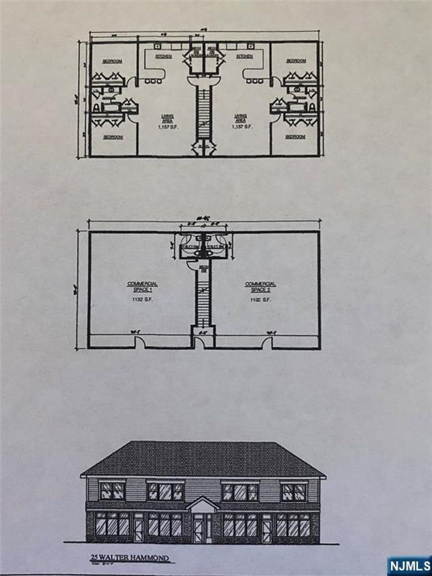 NEW CONSTRUCTION! C-1 District in the Heart of Waldwick. Great visibility in an ideal location convenient to all Waldwick has to offer. C-1 zoning is the broadest category allowing Retail trade stores, Service uses, Professional services, business and professional offices. Personal services - Barber,Hairdresser, Tailors, Nail salon, Licensed Massage Therapy and tanning salon etc. Laundry and dry cleaning, health and fitness, school for art, music or dance and child daycare centers. Offered are two 1,132 s.f. units on the first floor with basement storage and ample parking. These units can be "built to suit" pre-construction. Owner holds NJ Real Estate license.