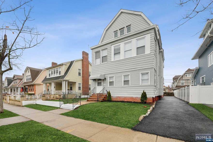 Newly Renovated 3607 sqft, 2 Family in one of the best locations in town. Spacious floor plan featuring 8 BRs, 3 full bthrms, plenty of off street parking. Home offers classic details w modern amenities: original molding & hw flrs w decorative inlays also boasting central A/C & LED lighting. Unit 1 features 3BR/1Bth w access to full unfinished bsmt. Unit 2 features 5 or 6BR/2Bth: Flex room adjacent to primary bedroom can either be a BR/office/nursery/sitting rm or large closet. Perfectly situated along tree lined Ampere Pkwy 1.5 blocks from the Bloomfield border. Updates include: new custom kitchen w 2tone cabinets, premium ss appliances & quartz countertops. Bthrms updated w new tile, vanity & modern hardware. 5 mins to Bloomfield Train Station, approximately a 30min ride to NYC (Penn Station). Minutes away fr Garden State Pkwy. Close to schools, houses of worship, grocery stores, Branch Brook Park, restaurants & more. Great for either owner occupant or investor. FHA welcomed.