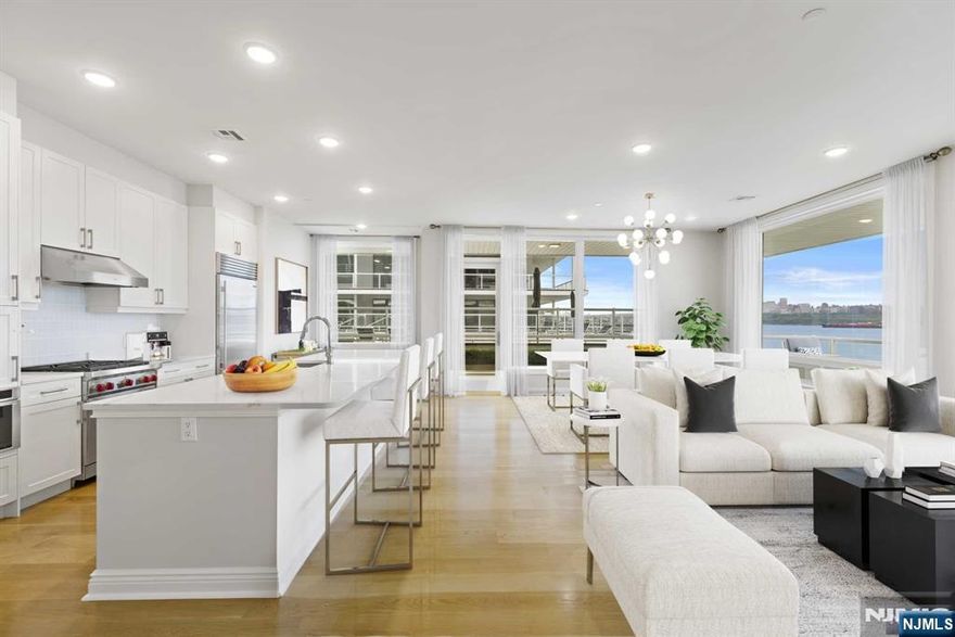 This spectacular true 2 Bed 2 Bath apartment in the luxurious condominium building, The Glsasshouse, features a private terrace over 1000 square feet with panoramic City and Hudson River Views. East facing floor to ceiling windows boasting unobstructed views of the Hudson River and the NYC Skyline, a meticulously planned layout, abundant closet space and a beautiful open kitchen equipped with top of the line appliances; Subzero refrigerator, Wolf stove, Bosch dishwasher, microwave, oven, washer and dryer IN-UNIT & Hunter Douglas automated blinds. Hotel like amenities including 24 hour concierge service and security, attached indoor parking, video intercom system, a state of the art gym & pool that overlooks the skyline, outdoor garden space, a rooftop with grills, enclosed sky-lounge & plenty more.