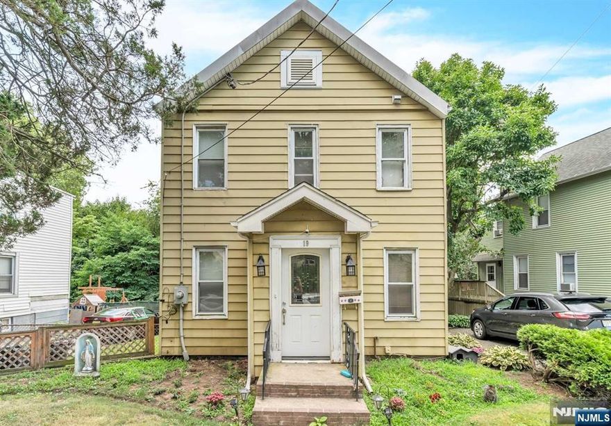 Welcome to 19 Chrch Terrace in Belleville, NJ 07109. This single-family home, features 4 bedrooms, 1.5 bathrooms, and 1,861 sq ft of living space on a 50.6 x 100 ft lot. The home includes a high-ceiling unfinished basement and parking with a garage and driveway. Sold As-Is, with inspections limited to environmental and structural.