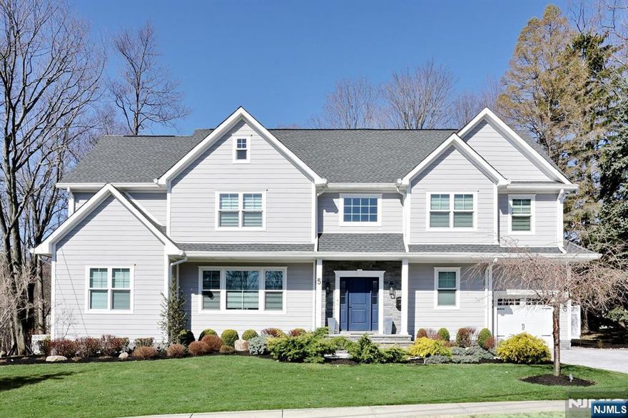 Welcome to this elegant Central Hall Colonial, rebuilt and expanded in 2020, set on a 0.43-acre landscaped lot. The home features 5 bedrooms and 5 bathrooms, including a first-floor bedroom suite with full bath and walk-in closet. The spacious great room with gas fireplace flows into a designer kitchen with large center island. Upstairs includes a luxurious primary suite with tray ceiling, custom walk-in closet, and spa-like bath, plus an en-suite bedroom, two additional bedrooms sharing a full bathroom, and second-floor laundry. The home also offers a finished basement and a spacious attic, providing additional flexible living and storage space. Premium upgrades include an ERV system, dual-zone HVAC, UV air purification, Nest thermostats, Lutron smart lighting, radiant heated floors on the first level and in the primary bath, a whole-house water softener and filtration system, and a generator outlet. Resort-style backyard with built-in BBQ, gazebo, and outdoor fireplace. A true entertainerâ€™s dream, this home offers seamless indoor-outdoor living with exceptional flow for gatherings and everyday comfort. Located in desirable Park Ridge with top-rated schools and easy NYC transit access. Listing Agent is the owner of the property.